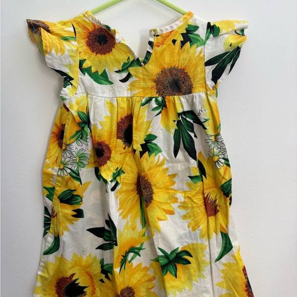 Sunflower Baby Dress 12-18M Floral Summer Dress Cottagecore Toddler - Picture 3 of 3